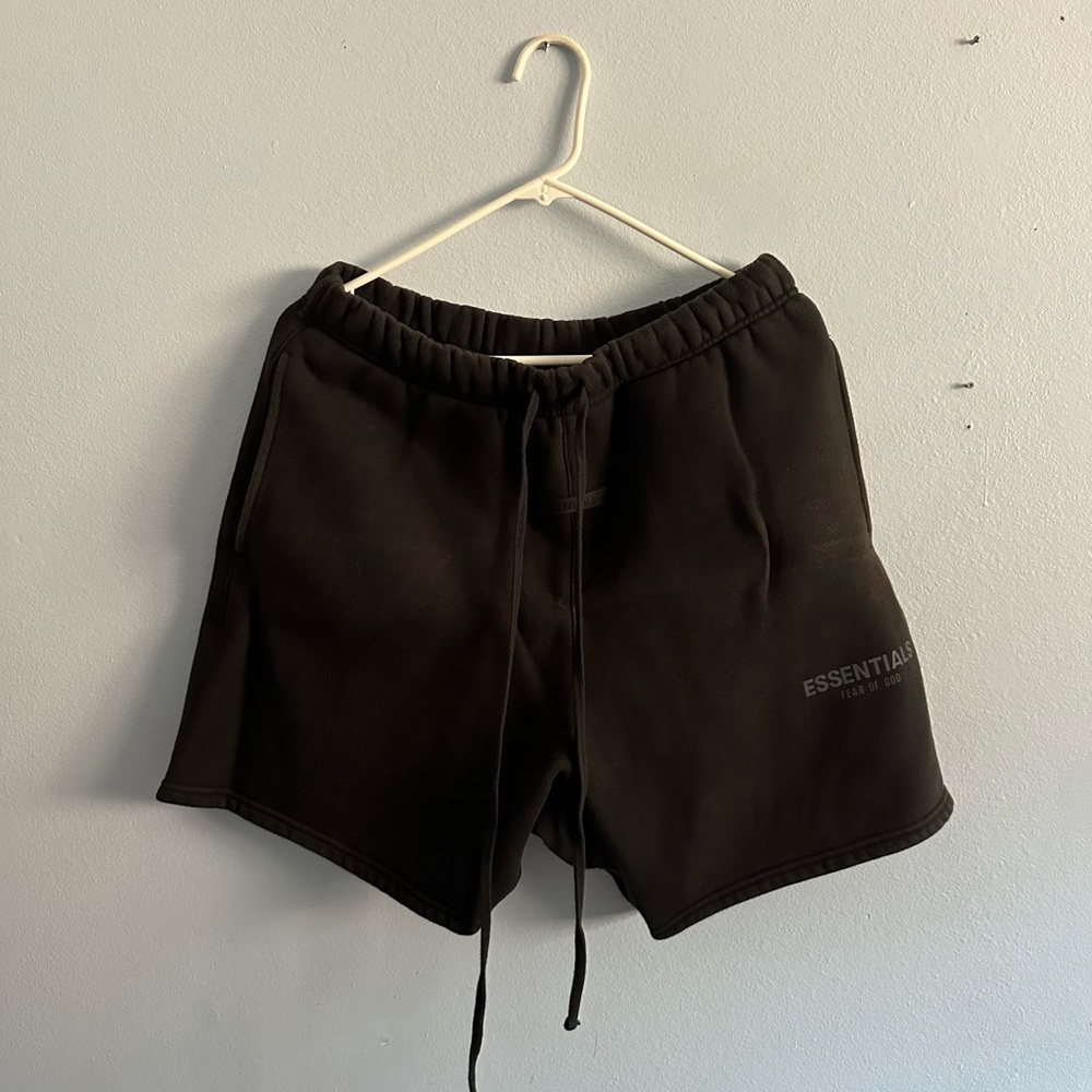 FOG Fear of God Essentials Black Sweat Shorts